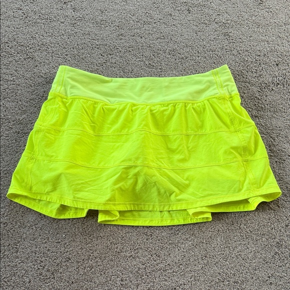 lululemon athletica Dresses & Skirts - Lululemon Pace Rival skirt highlighter yellow